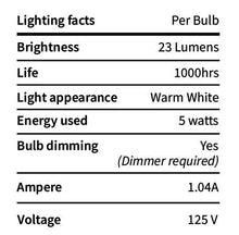 Load image into Gallery viewer, Brightown Outdoor String Lights-2 Pack 25Ft G40 Globe Patio Lights with 26 Edison Glass Bulbs(1 Spare), Waterproof Connectable Hanging Light for Backyard Porch Balcony Decor, E12 Socket Base, Black