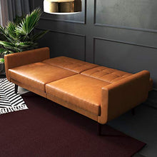 Load image into Gallery viewer, Better Homes & Gardens Nola Sofa Bed (Camel Faux Leather)