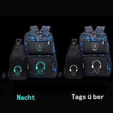 Load image into Gallery viewer, Asge Backpacks for Boys School Bags for Kids Luminous Bookbag and Sling Bag Set