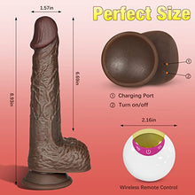 Load image into Gallery viewer, Thrusting Dildo Vibrator Sex Toy for Women - Vibrating Dilado Realistic Dildo with 8 Thrusts & Vibrations Sex Store for Adult Sex Toy for Women Men, Anal Dildo Suction Cup Toys for Her Adult Pleasure