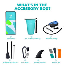 Load image into Gallery viewer, Valwix Inflatable Stand Up Paddle Board with High Pressure Electric Pump & Sports Camera Holder, 11' x 32" x 6" All Around Paddleboard, Wide Stance SUP 350lbs Max. Load