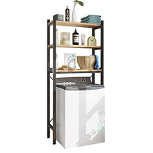 Load image into Gallery viewer, UDEAR 3 Shelf Bathroom Space Saver,Over The Toliet,The Clamshell Washing Machine Rack,Bathroom Corner Stand Storage Organizer Accessories,Bathroom Tower Shelf,Space Saver,Black