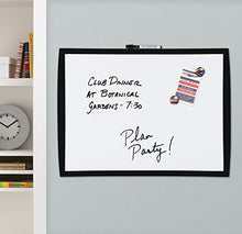 Load image into Gallery viewer, Quartet Magnetic Whiteboard, 17" x 23" Small White Board for Wall, Dry Erase Board for Kids, Perfect for Home Office & Home School Supplies, 1 Mini Dry Erase Marker, 2 Magnets, Black Frame (34608-BK)