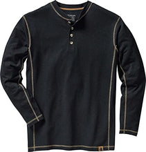 Load image into Gallery viewer, Legendary Whitetails Men's Standard Maverick Slub Henley Shirt, Black, Medium
