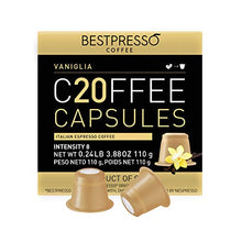 Load image into Gallery viewer, Bestpresso Coffee for Nespresso Original Machine 120 pods Certified Genuine Espresso Flavored Pack Vanilla Pods Compatible with Nespresso Original 60 Days Satisfaction Guarantee