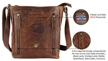 Load image into Gallery viewer, Mou Meraki Genuine Leather Brown Crossbody Purse and Handbags - Crossover Bag Over the Shoulder