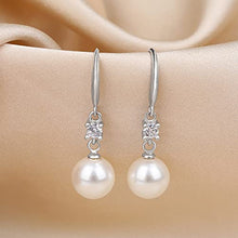 Load image into Gallery viewer, MIAODAM Women'S Pearl Earrings Earrings, Simple Temperament Long Earrings With Diamonds, Gifts For Girls