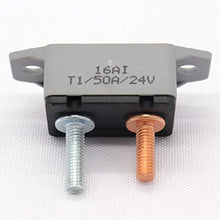 Load image into Gallery viewer, Gloaso 50 Amp Type 1 Automatic Reset Circuit Breakers 12V 24V DC T1 Replacement 50A Auto Reset Breaker with Cover Stud Bolt for Automotive Marine 2 Pack