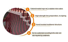 Load image into Gallery viewer, Child Safety Railing Net Protection Net, Red Decorative Net Isolation Pet Net Cat Net Bird Rope Net Indoor and Outdoor Stairs Balcony Or Terrace Can Be Customized (mesh 6cm / Rope Thickness 6mm)