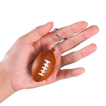 Load image into Gallery viewer, Blulu 20 Pack Football Keychains for Party Favors, School Carnival Reward, Party Bag Gift Fillers (Football Keychains, 20 Pack)