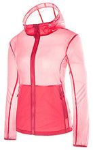 Load image into Gallery viewer, chouyatou Women's Althetic Transparent UPF Sun Protection Outdoor Hooded Skin Jacket (Small, Pink)