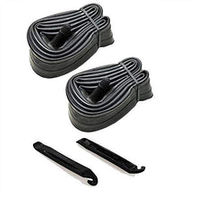 Load image into Gallery viewer, SCK 2 Pack 26 Inch Bike Tubes Plus 2 Tire Levers, 26x1.75/1.95/2.10/2.125 Schrader Valve MTB Bike Inner Tubes