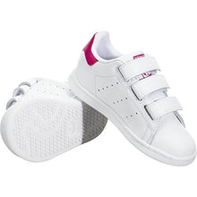 Load image into Gallery viewer, adidas Originals Baby Stan Smith Cloudfoam Sneaker, Footwear White/Footwear White/Bold Pink, 9K