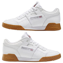 Load image into Gallery viewer, Reebok Men Workout Plus Sneaker, White/Carbon/Classic red, 11