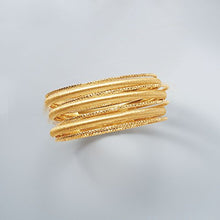 Load image into Gallery viewer, Ross-Simons Italian 18kt Gold Over Sterling Silver Jewelry Set: 7 Bangle Bracelets. 8.5 inches