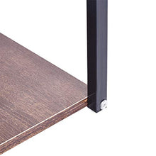 Load image into Gallery viewer, shamoluotuo 3 Tiers Display Shelf w/ Drawer Iron Art Corner Square Floor Rack Bookshelf Living Room Balcony Furniture Steel Wood Flower Stand Storage Box Partition Landing