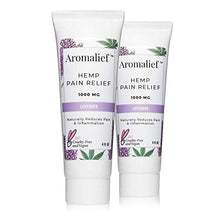 Load image into Gallery viewer, Aromalief Hemp Cream with Lavender Aromatherapy - 1000MG Hemp- 2 Pack -Made in USA - Relieve Stress, Muscle & Joint Pain- Menthol, Glucosamine, Chondroitin MSM - Vegan & Cruelty-Free…