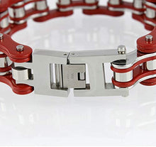 Load image into Gallery viewer, Epinki Bracelet for Men Titanium Stainless Steel Bracelet Fashion Jewelry Bicycle Chain Bracelet 23CM Red