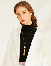 Load image into Gallery viewer, CASSIECA 12 Pcs Long Pendant Necklace for Women Leaf Bar Y-Shaped Tassel Triangle Statement Necklace Long Chain Simple Layer Sweater Necklace Set