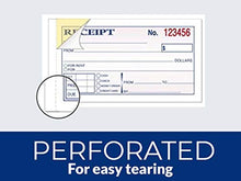Load image into Gallery viewer, 1InTheOffice Money and Rent Receipt, 2-3/4 x 5-3/8 Inches, 2-Parts, Carbonless, White/Canary, 50 Sets per Book (3 Books)