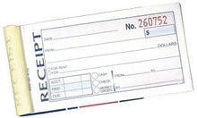 Load image into Gallery viewer, 1InTheOffice Money and Rent Receipt, 2-3/4 x 5-3/8 Inches, 2-Parts, Carbonless, White/Canary, 50 Sets per Book (2 Books)