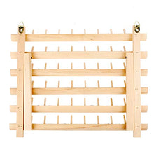 Load image into Gallery viewer, NW Wooden Thread Holder Sewing and Embroidery Thread Rack and Organizer Thread Rack for Sewing with Hanging Hooks(60-Spool)