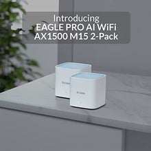 Load image into Gallery viewer, D-Link Eagle Pro AI Mesh WiFi 6 Router System (2-Pack) - Multi-Pack for Smart Wireless Internet Network, Compatible with Alexa and Google, AX1500 (M15/2)