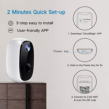 Load image into Gallery viewer, 【32GB Include】 Wireless Outdoor Security Camera, MECO 1080P Rechargeable Battery WiFi Camera, Indoor/Outdoor Surveillance Home Camera with Motion Detection, Night Vision, 2-Way Audio, Waterproof