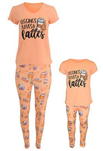 Load image into Gallery viewer, Unique Baby Girls Matching Mommy and Me Lattes Pant Set (14-16, Pumpkin Spice)