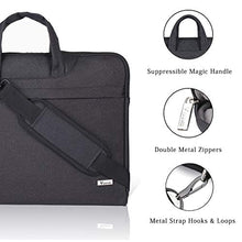 Load image into Gallery viewer, Voova Laptop Bag 17 17.3 inch Water-resistant Laptop Sleeve Case with Shoulder Straps & Handle/Notebook Computer Case Briefcase Compatible with MacBook Pro/New Razer Blade Pro 17 / Acer/Asus/Hp,Black