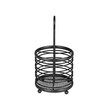 Load image into Gallery viewer, Spectrum Diversified Contempo Caddy Cutlery, Modern Dining Table Décor & Kitchen Organization, Silverware Holder with Handle, Black