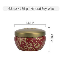 Load image into Gallery viewer, LA JOLIE MUSE Cinnamon Pumpkin Scented Candle, 100% Natural Soy Candle for Home, Vanilla Tobacco Bergamot, 45 Hours Long Burning Halloween Candle, Tin, 6.5Oz Halloween Candle