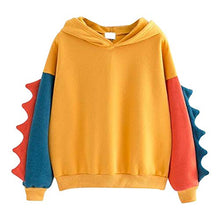 Load image into Gallery viewer, Aniywn Women Girls Cosplay Sweater Hoodie Cute Ears Costume Jacket Color Patchwork Pullover Shirt Top Yellow