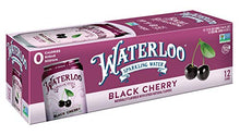 Load image into Gallery viewer, Waterloo Sparkling Water, Black Cherry Naturally Flavored, 12 Fl Oz Cans, Pack of 12 | Zero Calories | Zero Sugar or Artificial Sweeteners | Zero Sodium