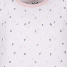 Load image into Gallery viewer, GERBER Baby Girls 4-Pack Short Sleeve Onesies Bodysuits, Pink Bunnies, 6-9 Months