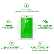 Load image into Gallery viewer, GlocalMe G4 Pro 4G LTE Mobile Hotspot Router, with US 8GB & Global 1.1GB Data, 5ā Touch Screen LCD Display Portable WiFi hotspot for Travel, No Contract, SIMFREE, High Speed Pocket WiFi Device (White)