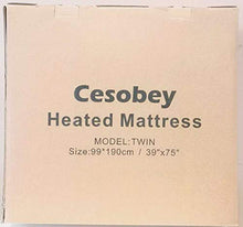 Load image into Gallery viewer, Newlifeelectronic Heated Mattress Pad, Electric Heating Bed Toppers with EasySet Control and Timer, Fast Heating Technology, Ultra-Fresh Anti-Bacteria Extra Comfort, White (Twin Size)