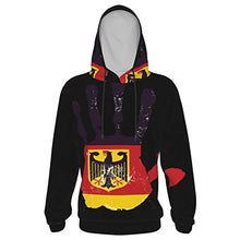 Load image into Gallery viewer, colors german flag Print Hoodies Kids 3D Print Sweatshirts Long Sleeve Pullover Hoodies with Pocket for Teen Boys and Girls Black