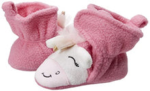 Load image into Gallery viewer, Hudson Baby Unisex Baby Cozy Fleece Booties Pink Star Unicorn, 6-12 Months
