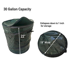 Load image into Gallery viewer, Oswego Pop-Up Collapsible Travel Camping Garbage Trash Recycle Cans, 30 Gallon (Dark Green, 1)