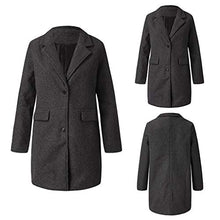 Load image into Gallery viewer, WYTong Women's Fashion Long Sleeve Cardigan Autumn And Winter Long-sleeved Woolen Casual Sweater Coat(Gray,L)