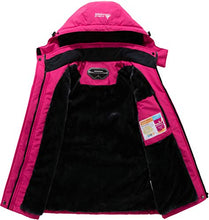 Load image into Gallery viewer, Women's Mountain Waterproof Ski Jacket Windproof Rain Windbreaker Winter Warm Hooded Snow Coat