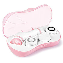 Load image into Gallery viewer, Waterproof Facial Cleansing Spin Brush Set with 4 Exfoliation Brush Heads - Complete Face Spa System by CLSEVXY - Advanced Microdermabrasion for Deep Scrubbing and Gentle Exfoliating