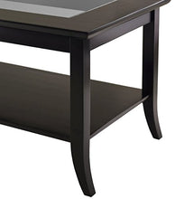 Load image into Gallery viewer, Winsome Genoa Rectangular Coffee Table with Glass Top And Shelf