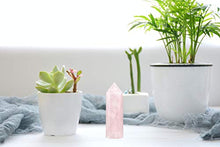 Load image into Gallery viewer, Luckeeper Healing Crystal Wands | 2" Rose Quartz Crystal Points| 6 Faceted Reiki Chakra Meditation Therapy