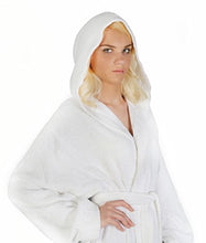 Load image into Gallery viewer, Arus Women's Pacific Style Full Length Hooded Turkish Cotton Bathrobe S/M White