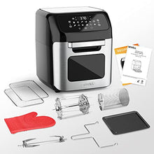Load image into Gallery viewer, whall Air Fryer, 13QT Air Fryer Oven, Family Rotisserie Oven, 1700W Electric Air Fryer Toaster Oven, Tilt led Digital Touchscreen, 12-in-1 Presets for Baking, Roasting, Dehydrating, with Accessories