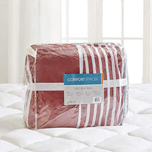 Load image into Gallery viewer, Comfort Spaces Colin 9 Piece Comforter Set All Season Microfiber Stripe Printed Bedding and Sheet with Two Side Pockets, Full, Red/Grey