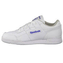 Load image into Gallery viewer, Reebok Men's Workout Plus Sneaker, White/Royal, 11 M US