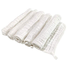 Load image into Gallery viewer, Muslin Baby Burp Cloths - 100% Muslin Cotton 6-Layer Extra Absorbent Premium Quality 20" x 10" Soft Towels for Newborns Must Haves Baby Girl Boy Shower Registry Gift (5 Pack)